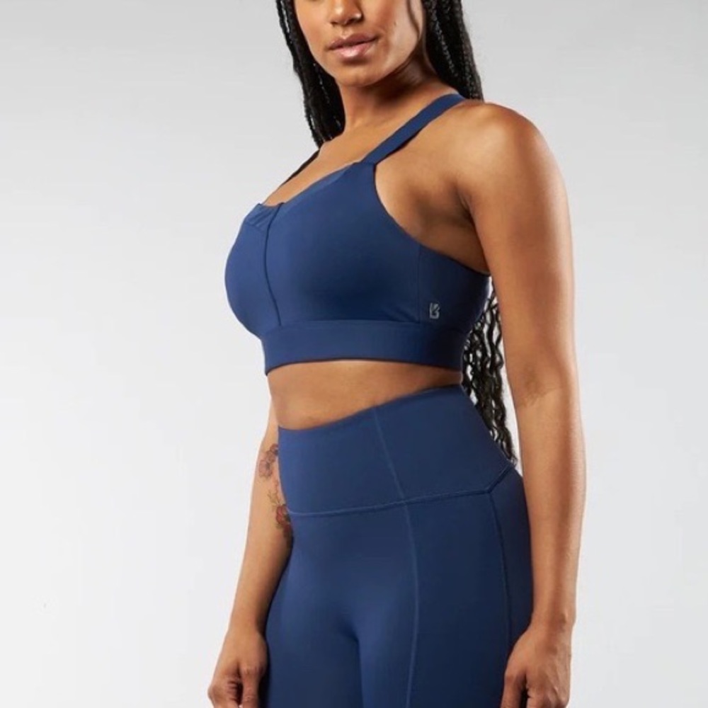 BUFFBUNNY Under Pressure Sports Bra Midnight Navy Size Small
